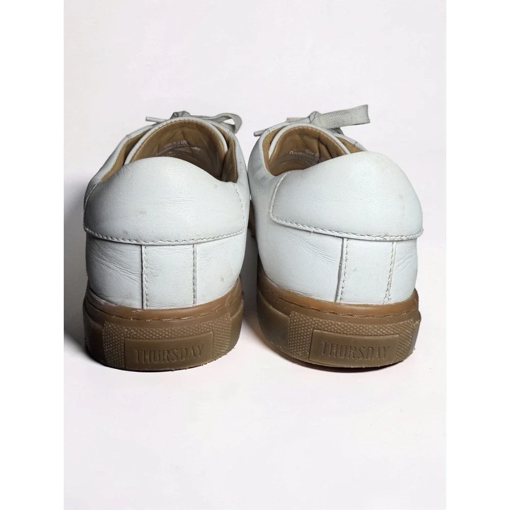 Thursday Boot Co. Legacy Men's US Size 8.5 White Leather Low Top Shoes Gum Soles